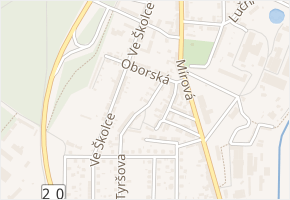 K Rybníčku v obci Protivín - mapa ulice