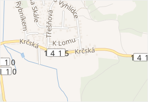 Krčská v obci Protivín - mapa ulice