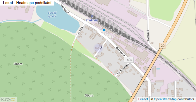 Lesní - mapa podnikání