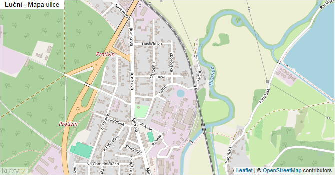 Luční - mapa ulice