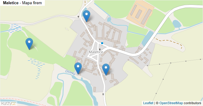 Maletice - mapa firem