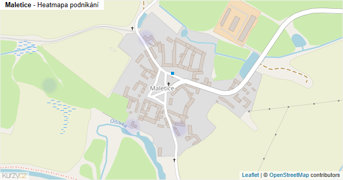 Maletice - mapa podnikání