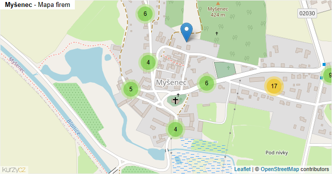 Myšenec - mapa firem