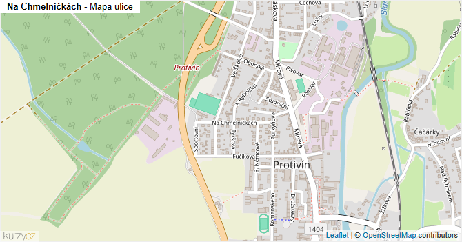Na Chmelničkách - mapa ulice