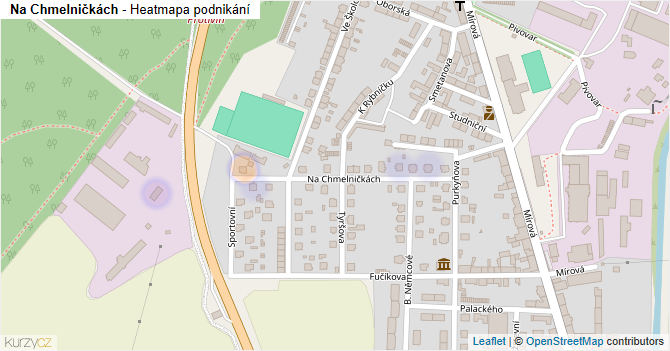 Na Chmelničkách - mapa podnikání