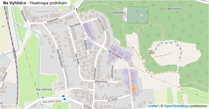 Na Vyhlídce - mapa podnikání
