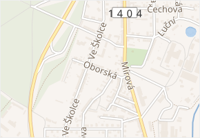 Oborská v obci Protivín - mapa ulice