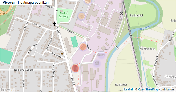 Pivovar - mapa podnikání