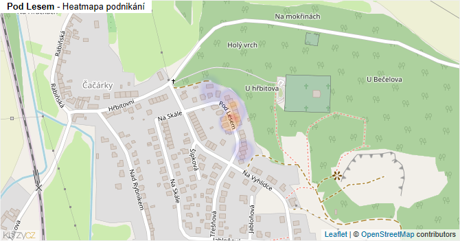 Pod Lesem - mapa podnikání