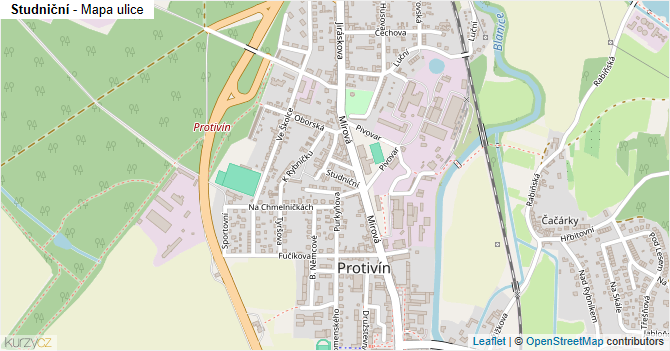 Studniční - mapa ulice