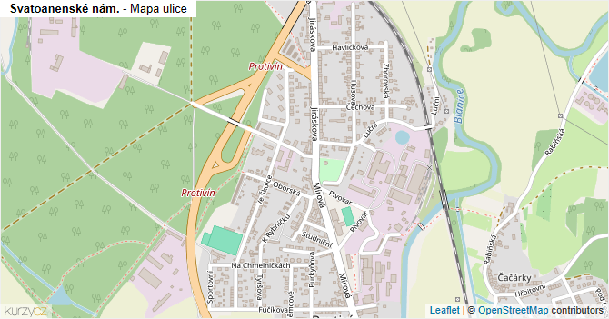 Svatoanenské nám. - mapa ulice