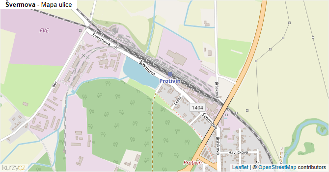 Švermova - mapa ulice