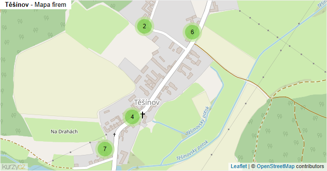 Těšínov - mapa firem