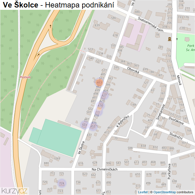 Mapa Ve Školce - Firmy v ulici.
