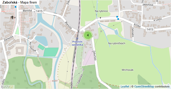 Zabořská - mapa firem
