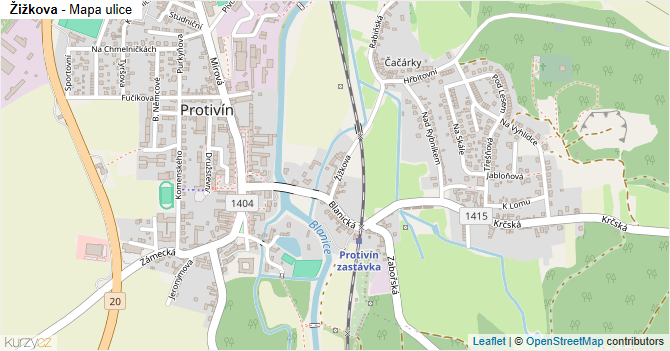Žižkova - mapa ulice