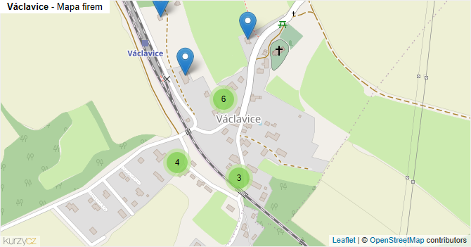 Václavice - mapa firem