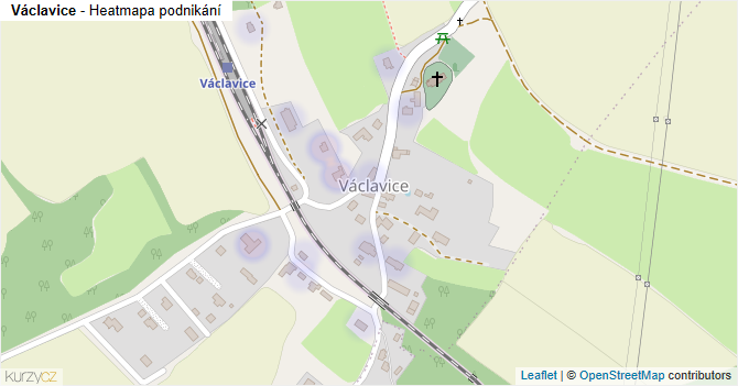 Václavice - mapa podnikání