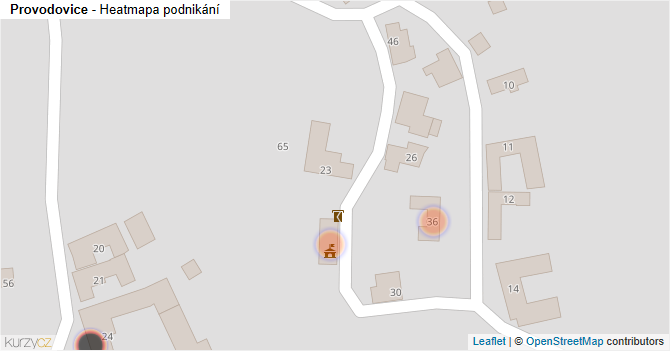 Provodovice - mapa podnikání