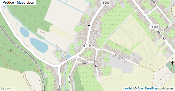 Prštice - mapa obce