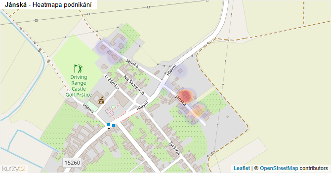 Jánská - mapa podnikání