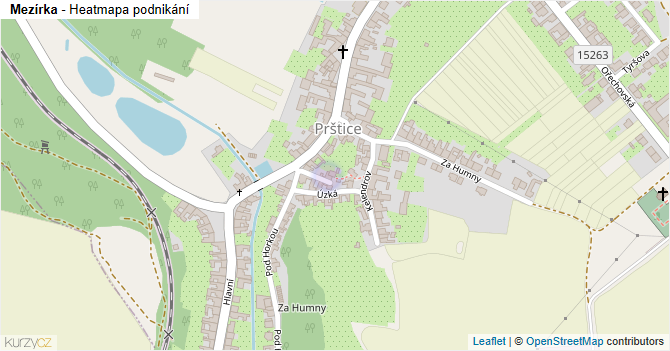 Mezírka - mapa podnikání