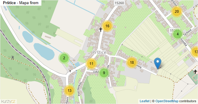 Prštice - mapa firem