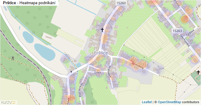 Prštice - mapa podnikání