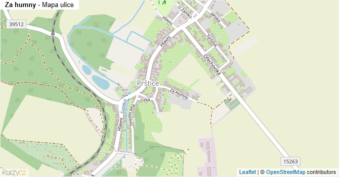 Za humny - mapa ulice