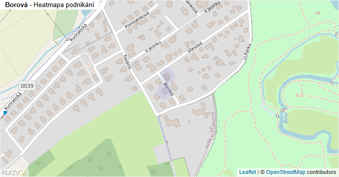 Borová - mapa podnikání