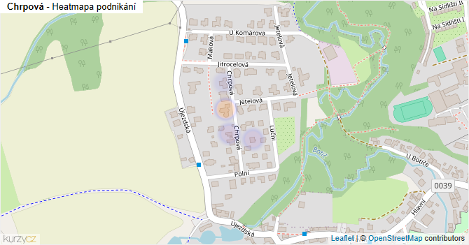 Chrpová - mapa podnikání