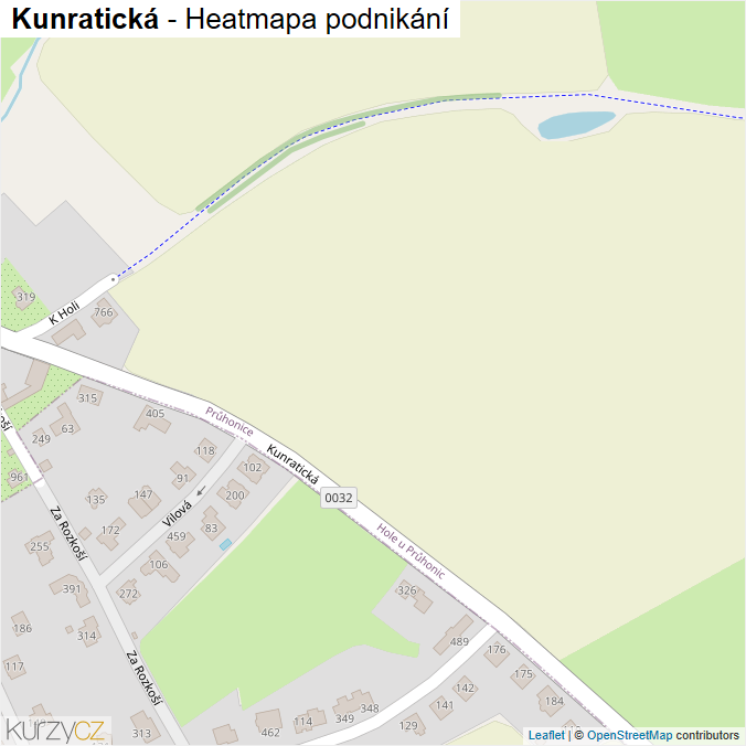 Mapa Kunratická - Firmy v ulici.