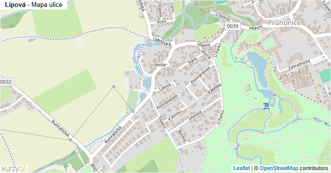 Lipová - mapa ulice