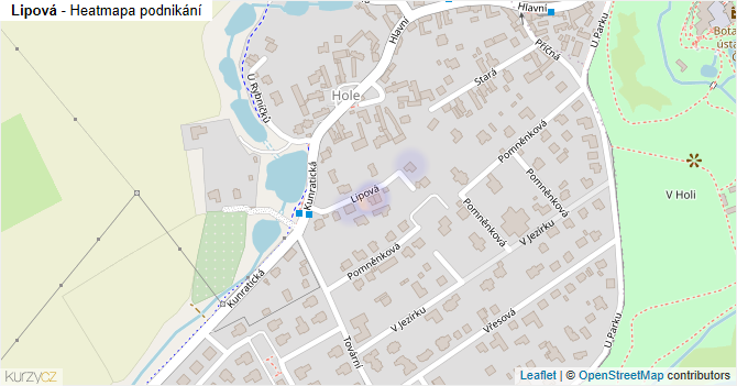 Lipová - mapa podnikání