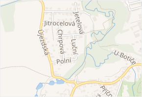Luční v obci Průhonice - mapa ulice