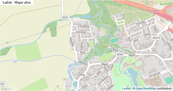 Luční - mapa ulice