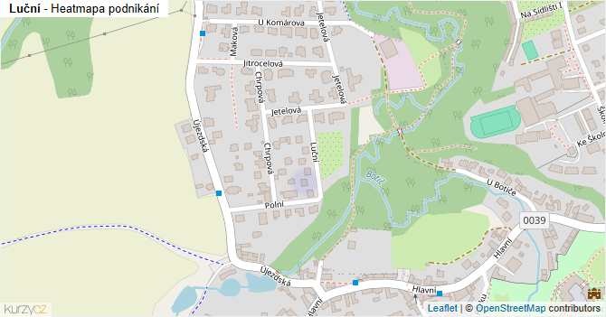 Luční - mapa podnikání