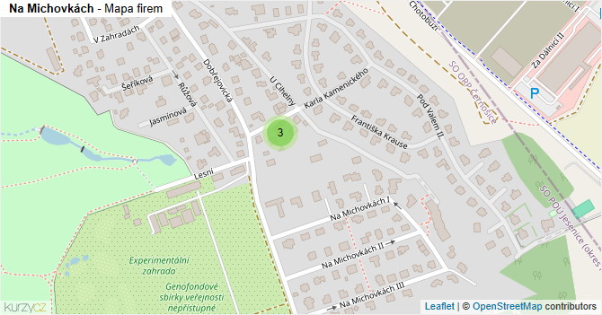 Na Michovkách - mapa firem