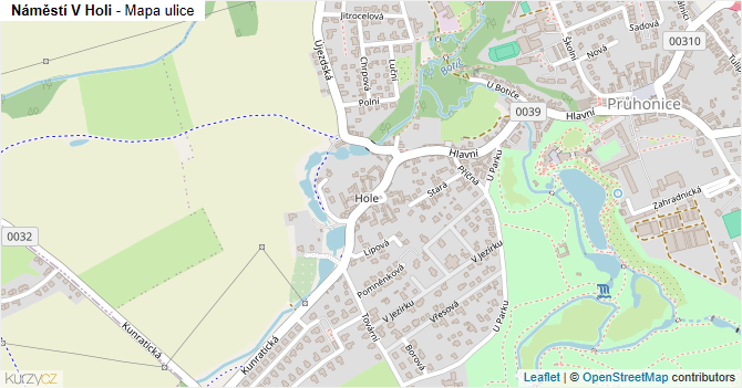Náměstí V Holi - mapa ulice