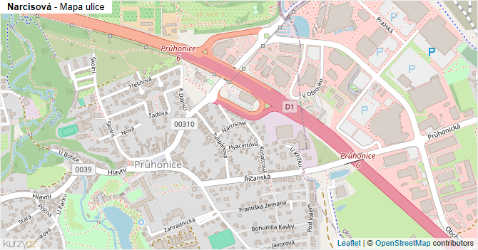 Narcisová - mapa ulice