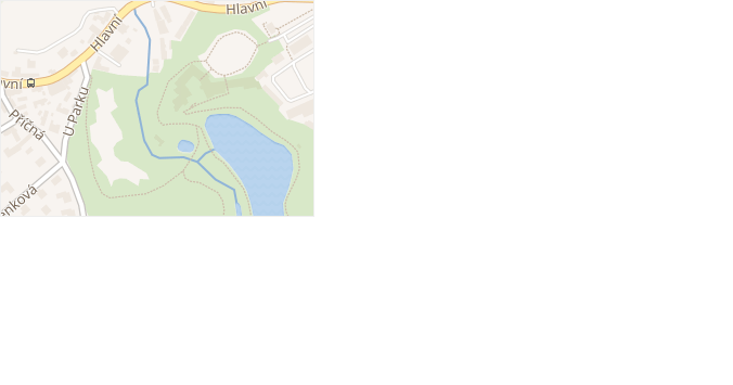 Park v obci Průhonice - mapa ulice