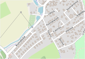 Pod Jasany v obci Průhonice - mapa ulice