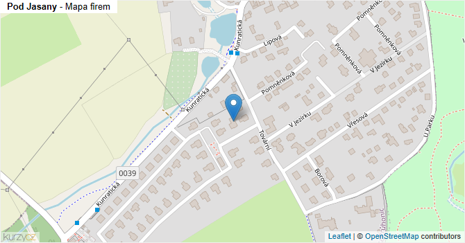 Pod Jasany - mapa firem