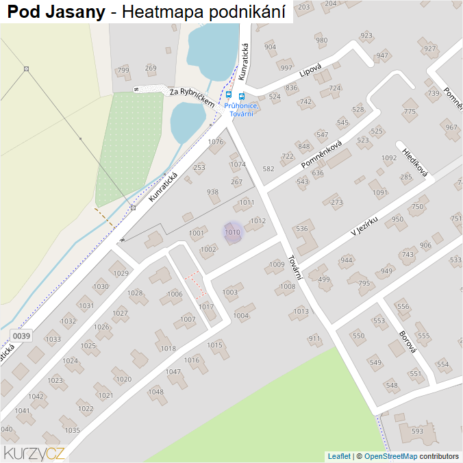 Mapa Pod Jasany - Firmy v ulici.
