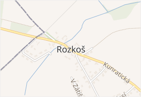 Rozkoš v obci Průhonice - mapa ulice