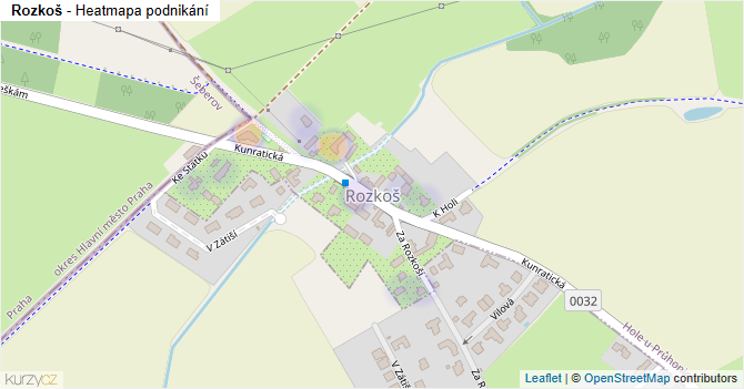 Rozkoš - mapa podnikání