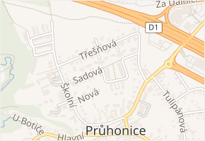 Sadová v obci Průhonice - mapa ulice
