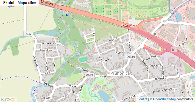 Skolni - mapa ulice