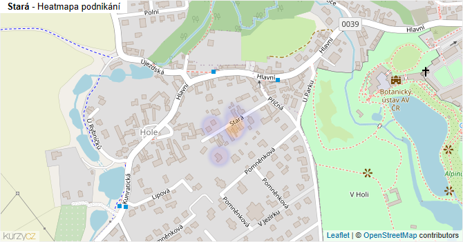 Stará - mapa podnikání