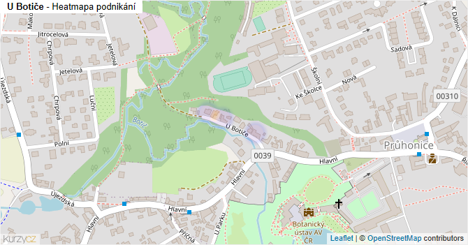 U Botiče - mapa podnikání